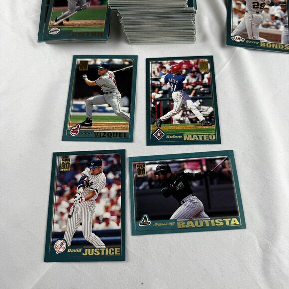 2001 Topps Baseball Cards Lot Of 190 NM With Opening Day & Barry Bonds + Teams - Picture 2 of 12